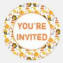 Search for construction invitation stickers For kids