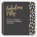 Search for womans black gold party stickers 50th birthday party