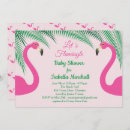Search for tropical palm leaves baby shower invitations Green