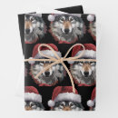 Search for christmas wolf gift wrap Snow