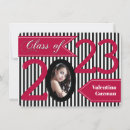 Search for red black white graduation invitations Stripes