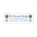 Search for topiaries return address labels Chinoiserie