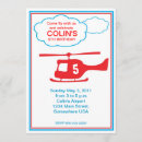 Search for helicopter birthday invitations Red