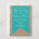 Search for turquoise burlap wedding invitations Country
