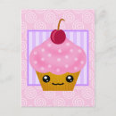 Search for cherry cupcake postcards Kawaii