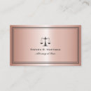 Search for rose gold metal business cards Law firm