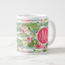 Search for flamingo monogram mugs Jungle