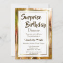 Search for elegant dinner birthday invitations Gold