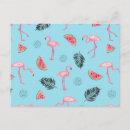 Search for palm trees pattern postcards Flamingo
