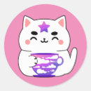 Search for kitten cartoon stickers Purple