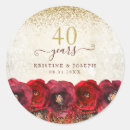 Search for 40th anniversary stickers Floral
