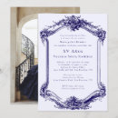 Search for navy quince invitations Elegant classy