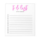 Search for pink notepads To do list