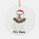 Search for english bulldog christmas decor White