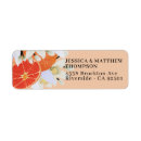 Search for orange flower return address labels Chic
