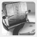 Search for black and white art stickers Retro