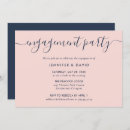 Search for navy blue blush engagement party invitations Modern