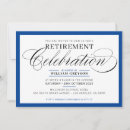 Search for royal blue retirement invitations Modern