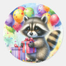 Search for cartoon raccoons stickers Birthday