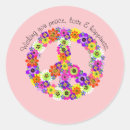 Search for peace love and happiness stickers Hippie