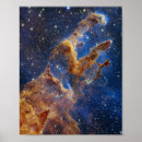 Search for pillars of creation posters James webb