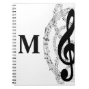 Search for music treble clef notebooks Black and white