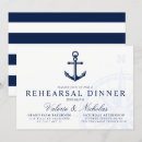 Search for anchor rehearsal dinner invitations Navy and white