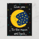 Search for sleeping moon postcards Cute