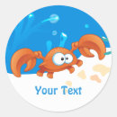 Search for funny crab stickers Illustration