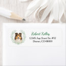 Search for sheepdogs return address labels Watercolor