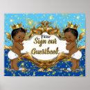 Search for twins birthday posters Blue and gold
