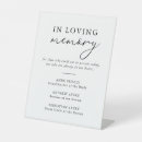 Search for memory wedding tabletop signs Black and white