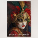 Search for carnival masks puzzles Vintage
