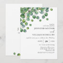 Search for green foliage wedding invitations Minimalist