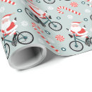 Search for cycling wrapping paper Santa cyclist