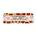 Search for love romantic return address labels Hearts