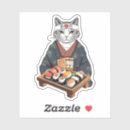 Search for funny sushi stickers Cat