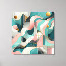 Search for pink and teal canvas prints Abstract