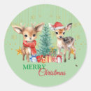 Search for santa and reindeer stickers Christmas tree