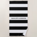 Search for black and white beach towels Stripes