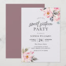 Search for floral sweet 16 invitations Watercolor