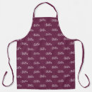 Search for burgundy aprons Typography