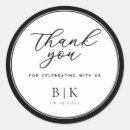Search for thanks for celebrating with us wedding stickers Simple