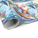 Search for surfing santa wrapping paper Tropical