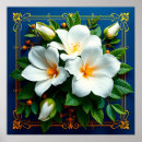 Search for white flower posters Green