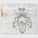 Search for french script wrapping paper Floral