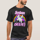 Search for satan loves me tshirts Atheist