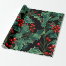 Search for contemporary christmas wrapping paper Holly