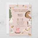 Search for childrens barnyard invitations Pink