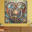 Search for steampunk canvas prints Heart